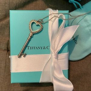Tiffany Beaded Heart Key Necklace